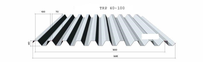 Aluminium profielplaat TRP 40-100